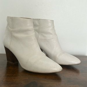 Zara White Booties